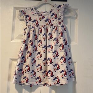 Stitchy Fish USA unicorn dress 2T 24M